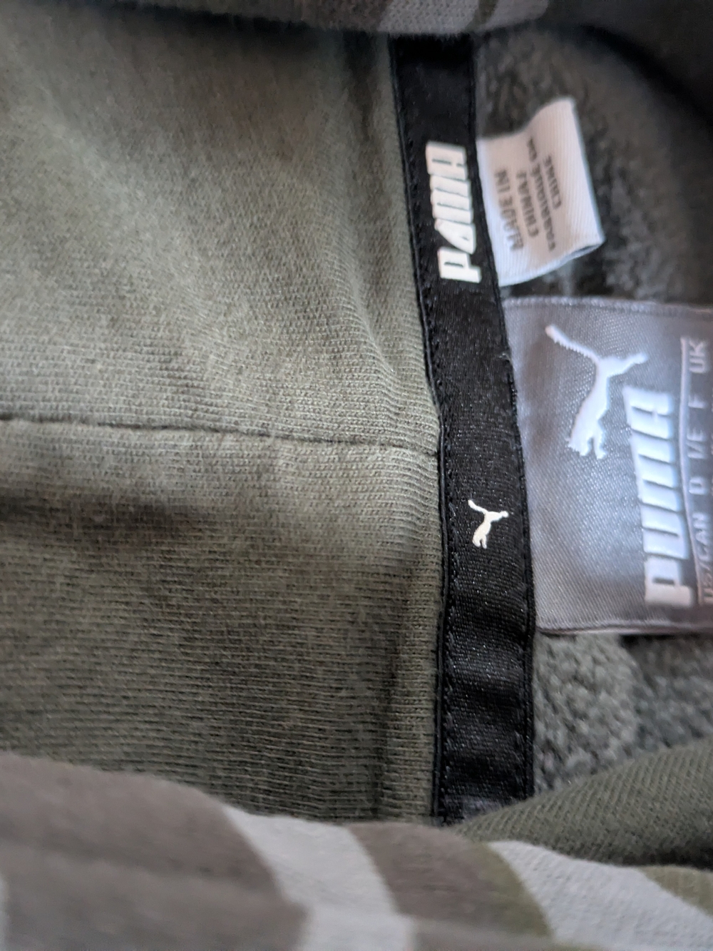 PUMA Olive Camo Hoodie with Gold Logo - Picture 4 of 5